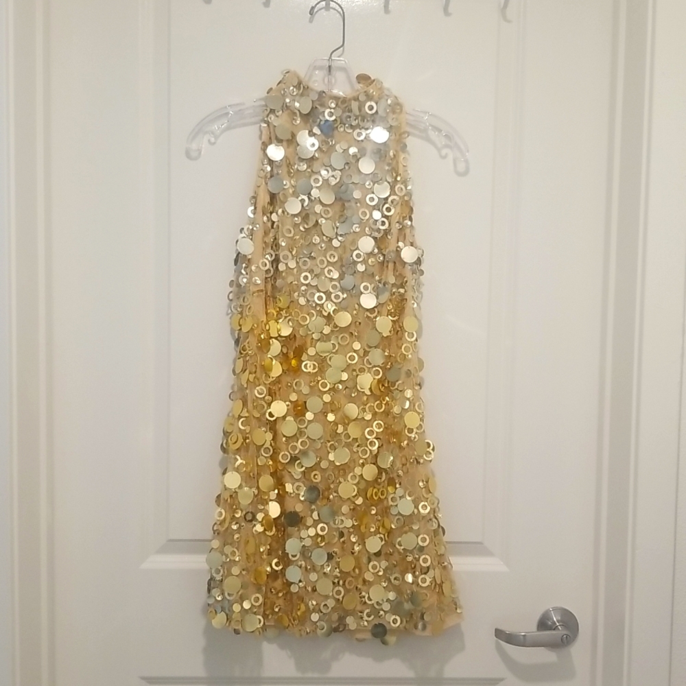 Monique Leshman Gold & Silver sequin mini dress - for NEW YEAR